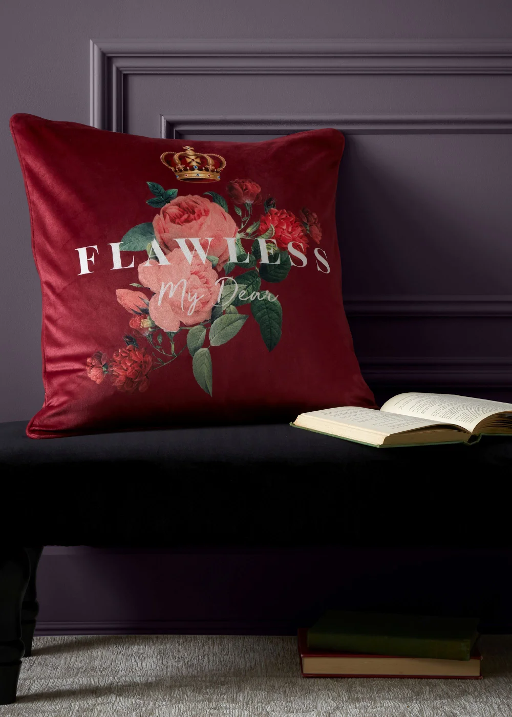 Bridgerton By Catherine Lansfield Flawless Floral Soft Touch Cushion (45x45cm) - One Size Image 2