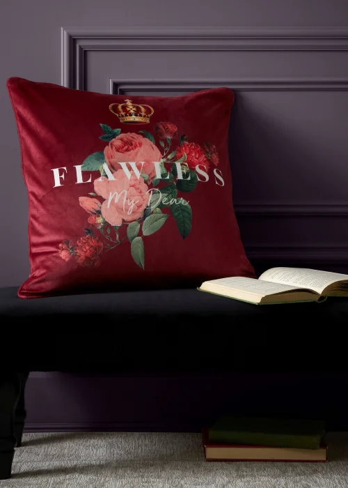 Bridgerton By Catherine Lansfield Flawless Floral Soft Touch Cushion (45x45cm) - One Size Image 2