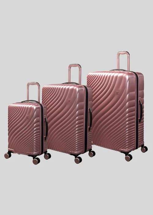 IT Luggage Rose Gold Wave Suitcase - Cabin Image 1
