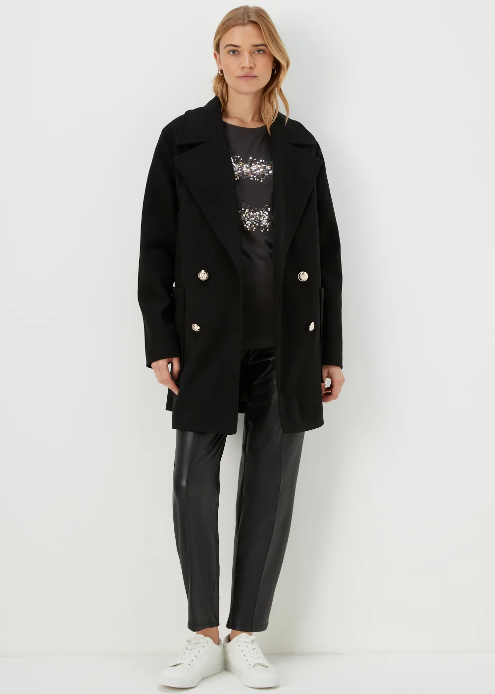 Black Sequin Stripe T-Shirt - 8 Image 4