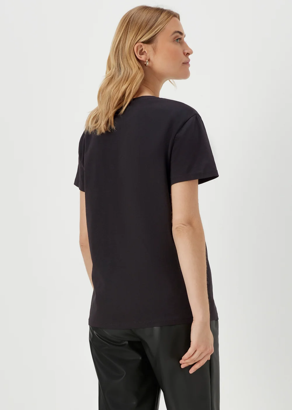 Black Sequin Stripe T-Shirt - 8 Image 2