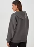 Charcoal Number Print Oversized Hoodie - Small Image 2