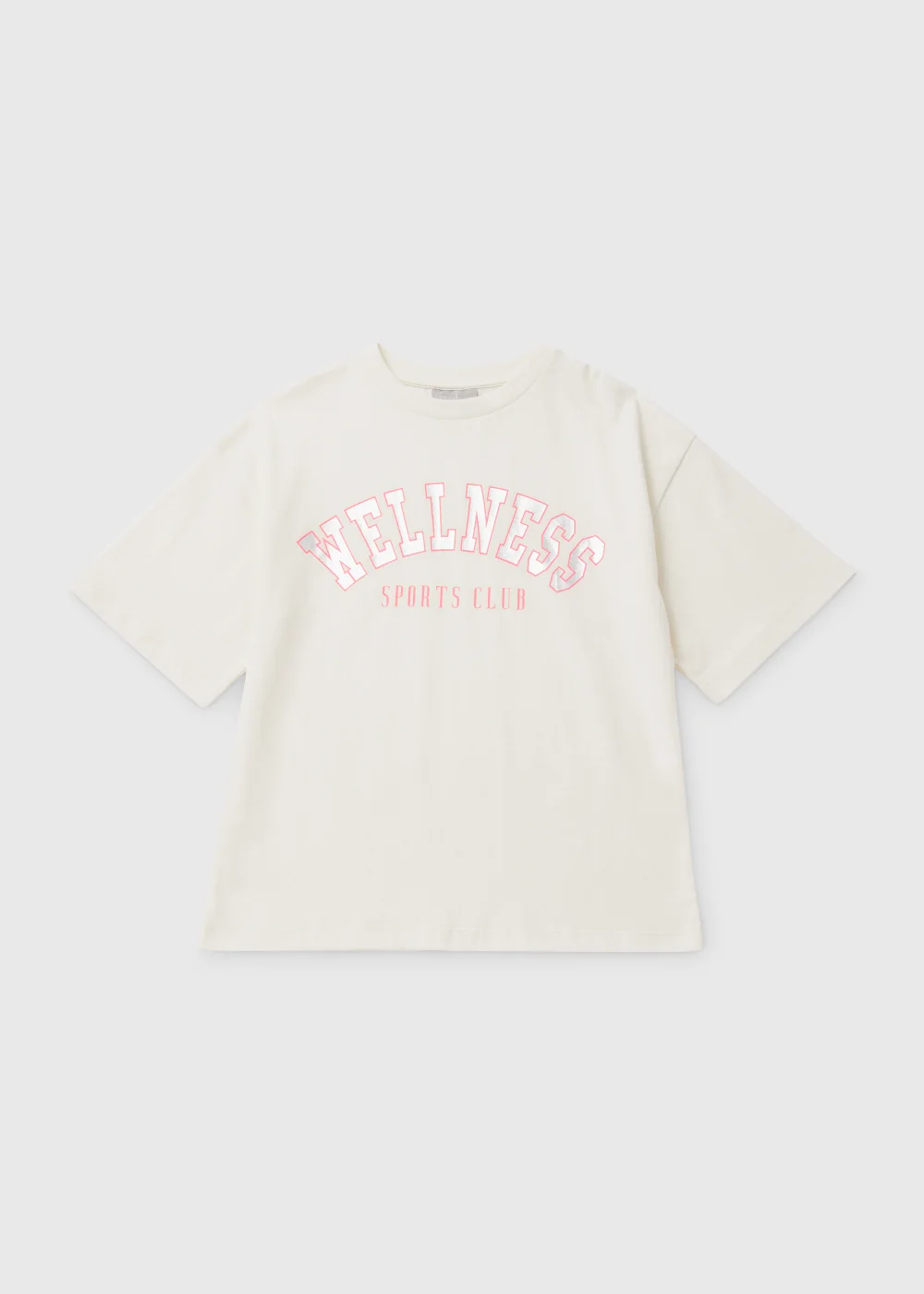 Girls Cream Wellness Print T-Shirt (4-15yrs) - Age 4 Years Image 1