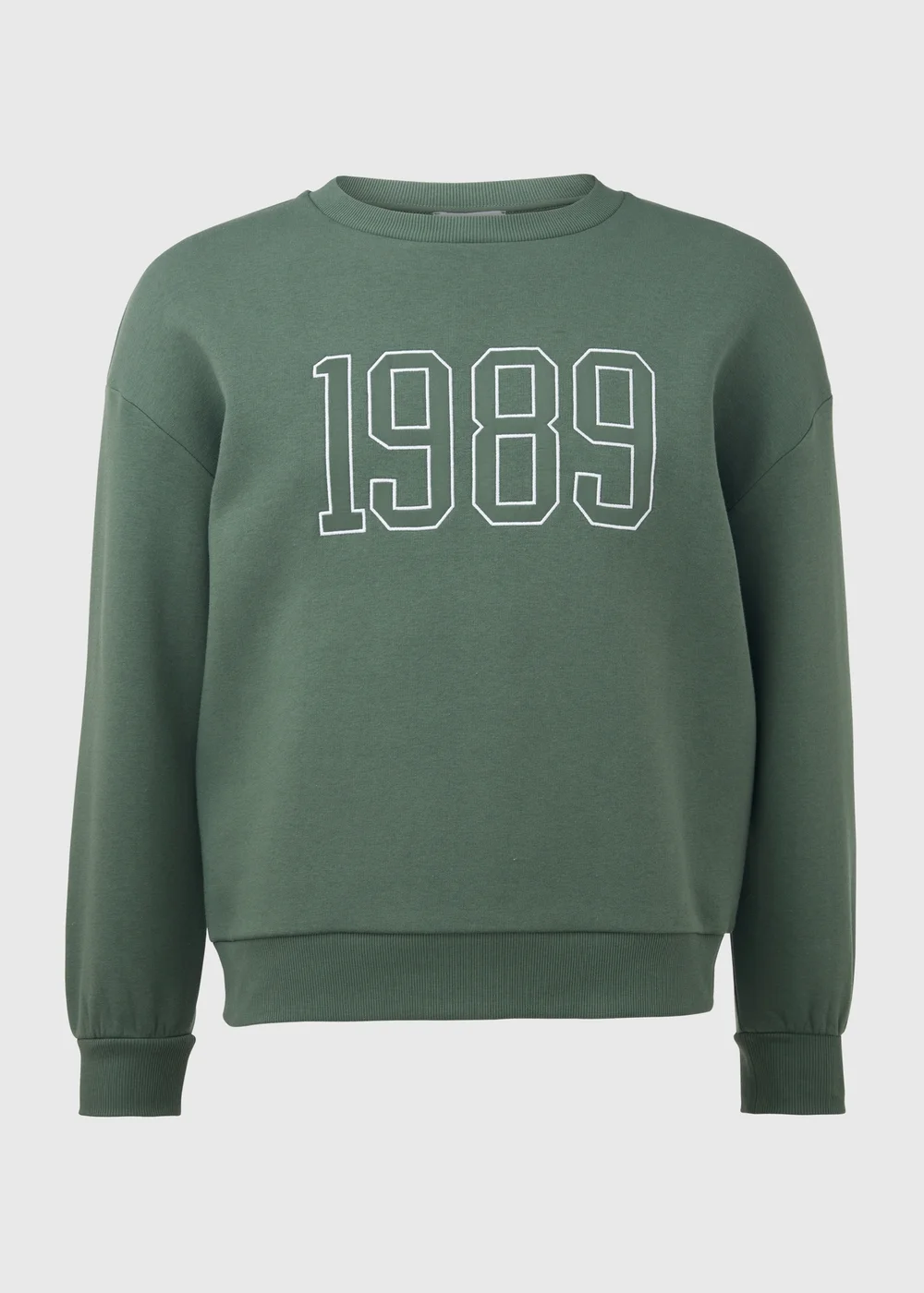Khaki Number Embroidered Co Ord Sweatshirt - S Image 5
