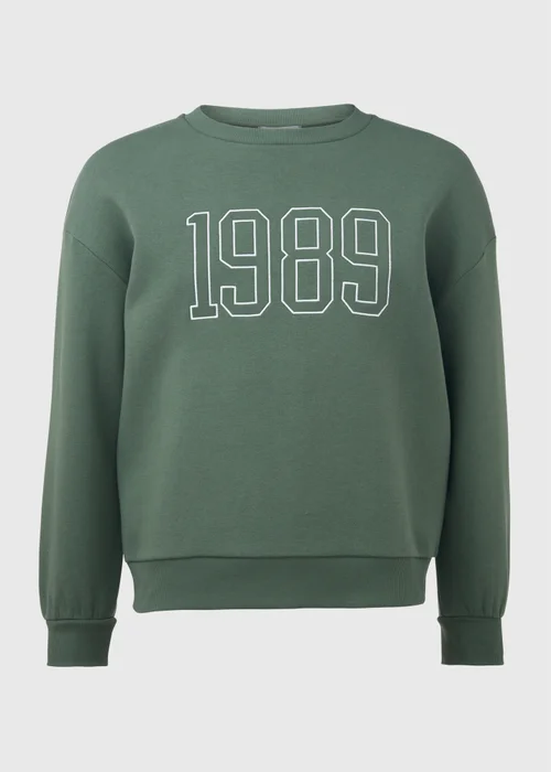 Khaki Number Embroidered Co Ord Sweatshirt - S Image 5