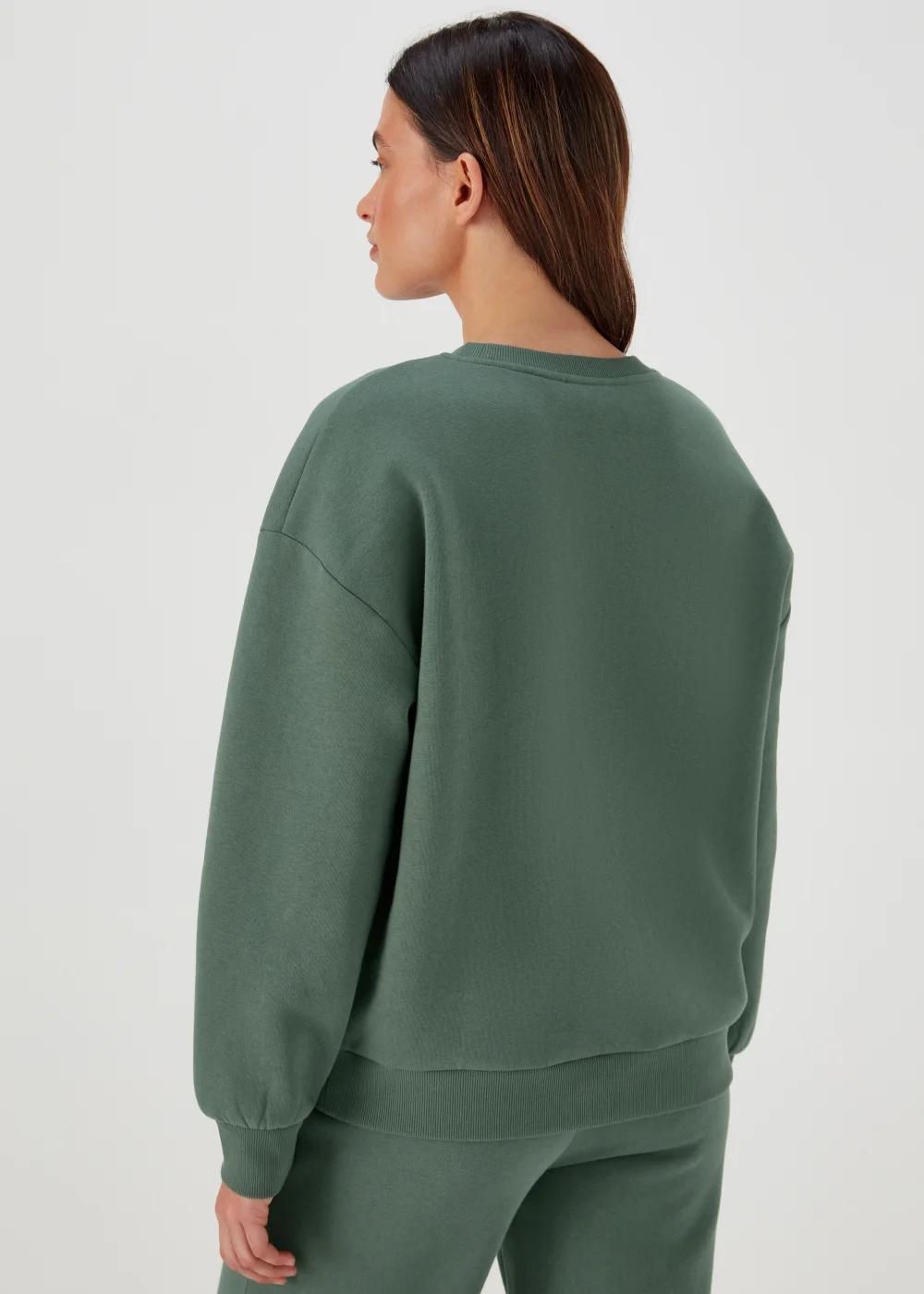 Khaki Number Embroidered Co Ord Sweatshirt - S Image 2