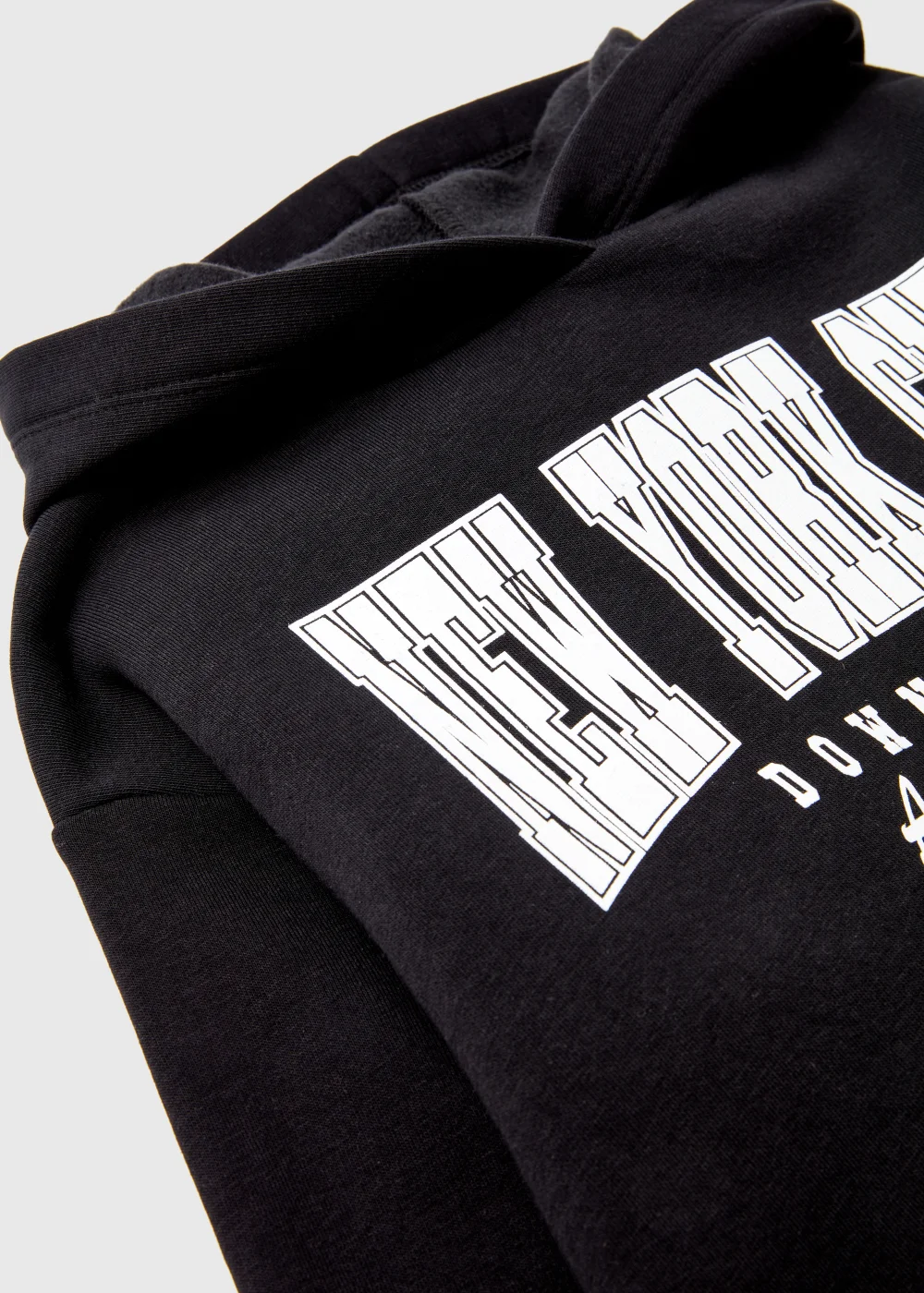 Girls Black NYC Slogan Hoodie (4-15yrs) - 4 Yrs Image 2