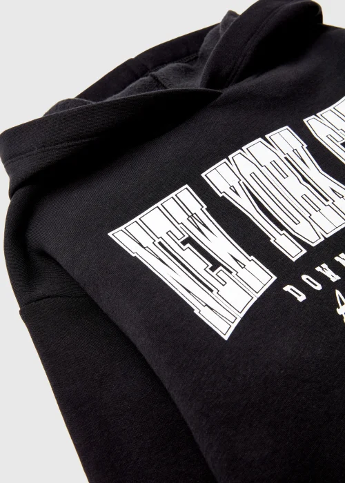 Girls Black NYC Slogan Hoodie (4-15yrs) - 4 Yrs Image 2