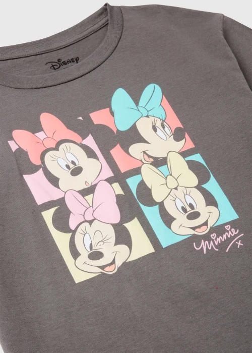 Kids Charcoal Disney Minnie Mouse T-Shirt (2-11yrs) - 2-3 Yrs Image 2