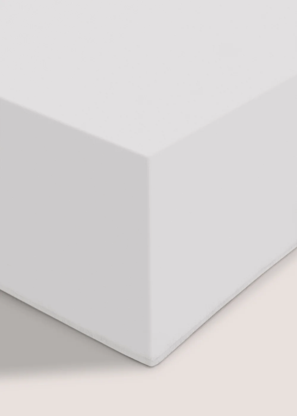 White Cotton Deep Fitted Bed Sheet (180 Thread Count) - Single Image 1