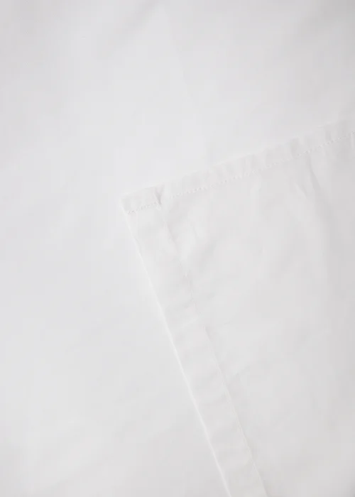 White Cotton Flat Bed Sheet - Single Image 2