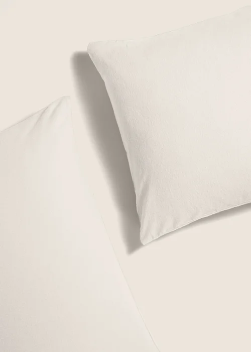 2 Pack White Cotton Housewife Pillowcases Image 2
