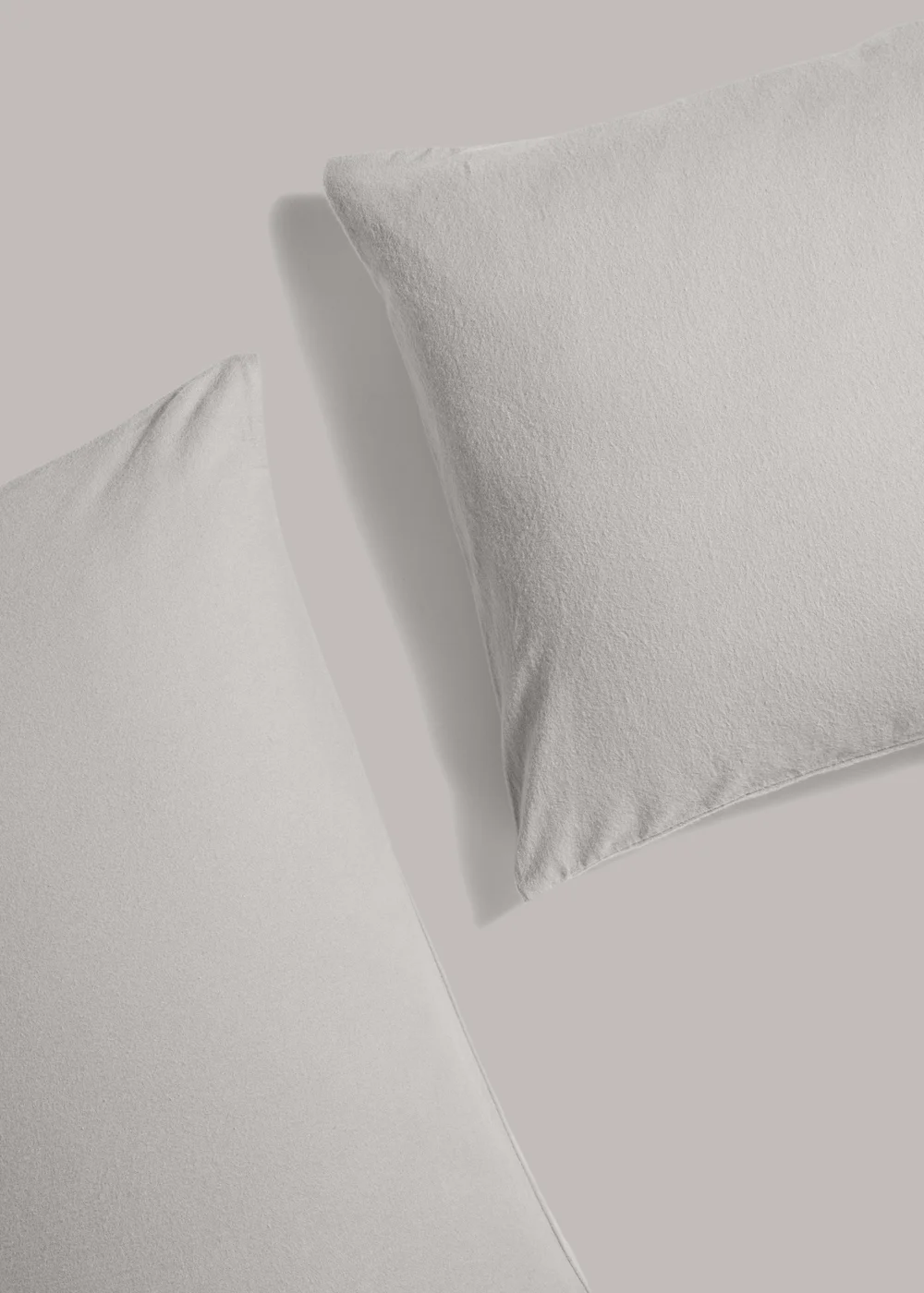 2 Pack Grey Cotton Housewife Pillowcases Image 2