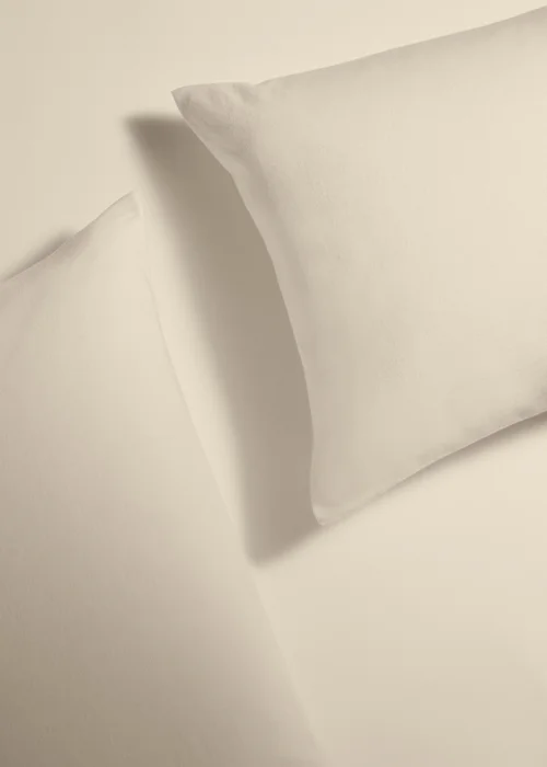 2 Pack Cream Cotton Housewife Pillowcases Image 2
