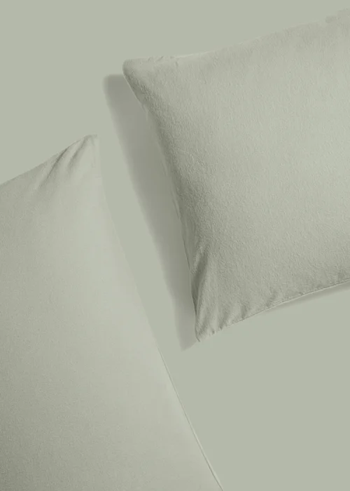 2 Pack Green Cotton Housewife Pillowcases Image 2