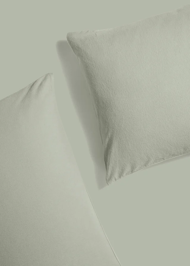 2 Pack Green Cotton Housewife Pillowcases