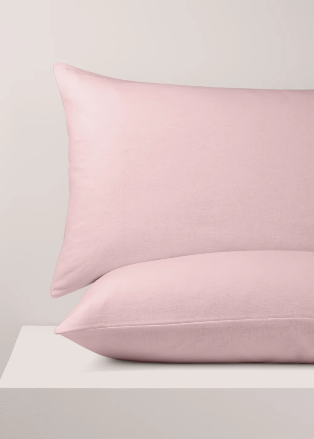 2 Pack Pink 100% Cotton Housewife Pillowcases Image 1