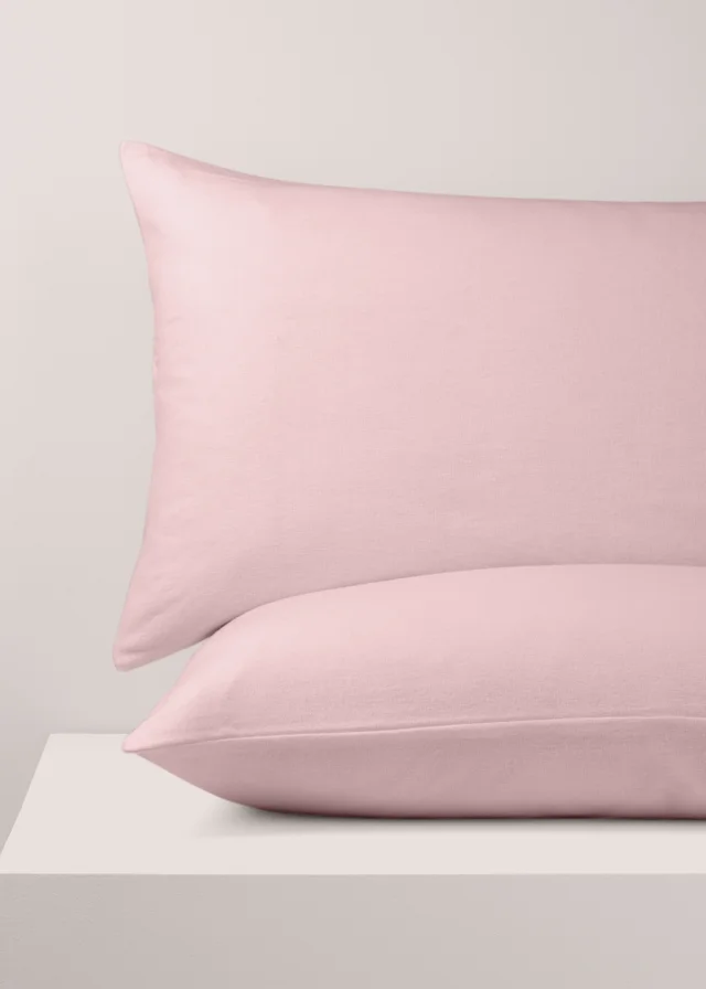 2 Pack Pink 100% Cotton Housewife Pillowcases