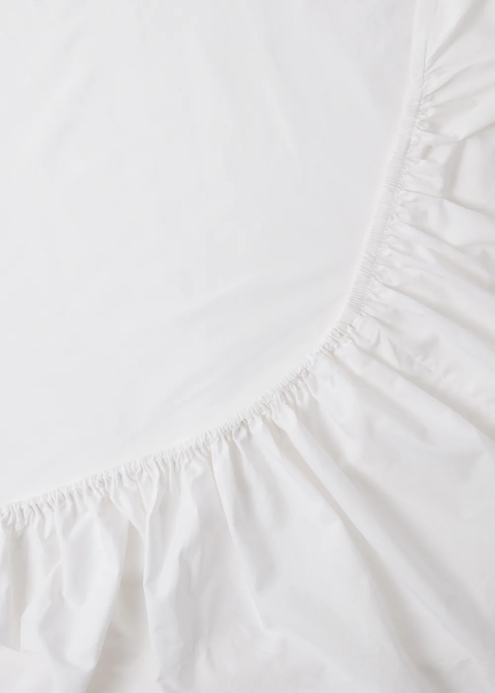 White Cotton Extra Deep Fitted Bed Sheet (180 Thread Count) - Single Image 2