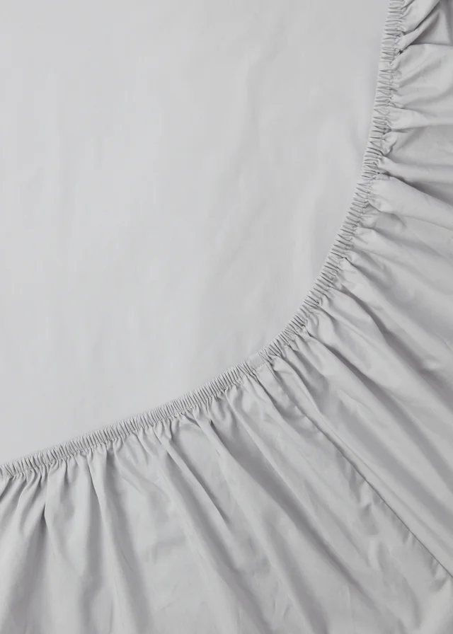 Grey Cotton Extra Deep Bed Sheet (180 Thread Count)