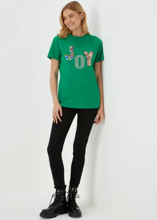 Green Joy Sequin T-Shirt - 8 Image 4