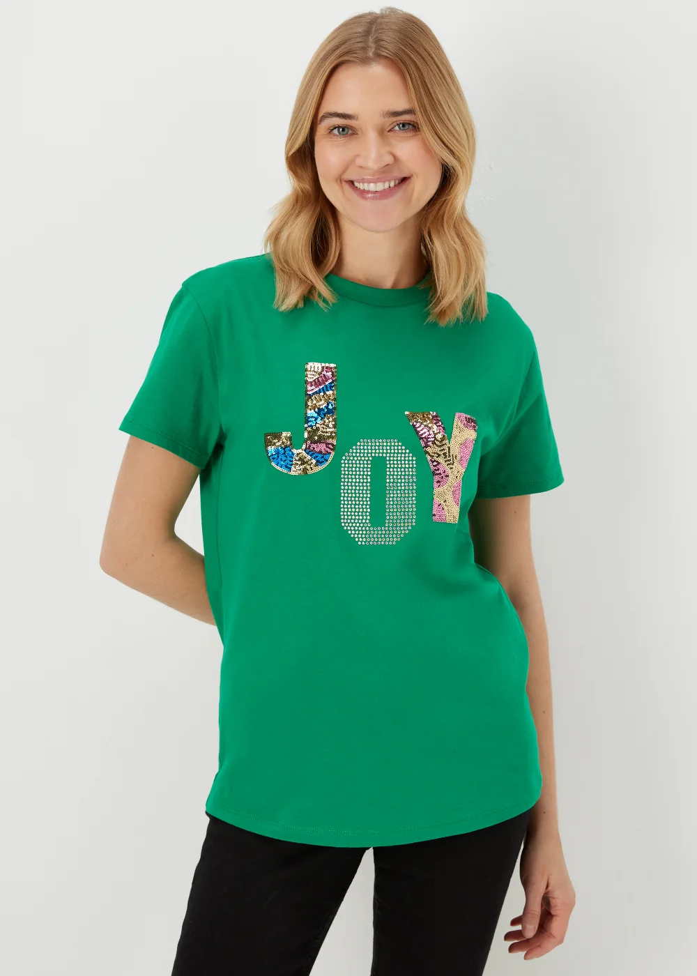 Green Joy Sequin T-Shirt - 8 Image 1