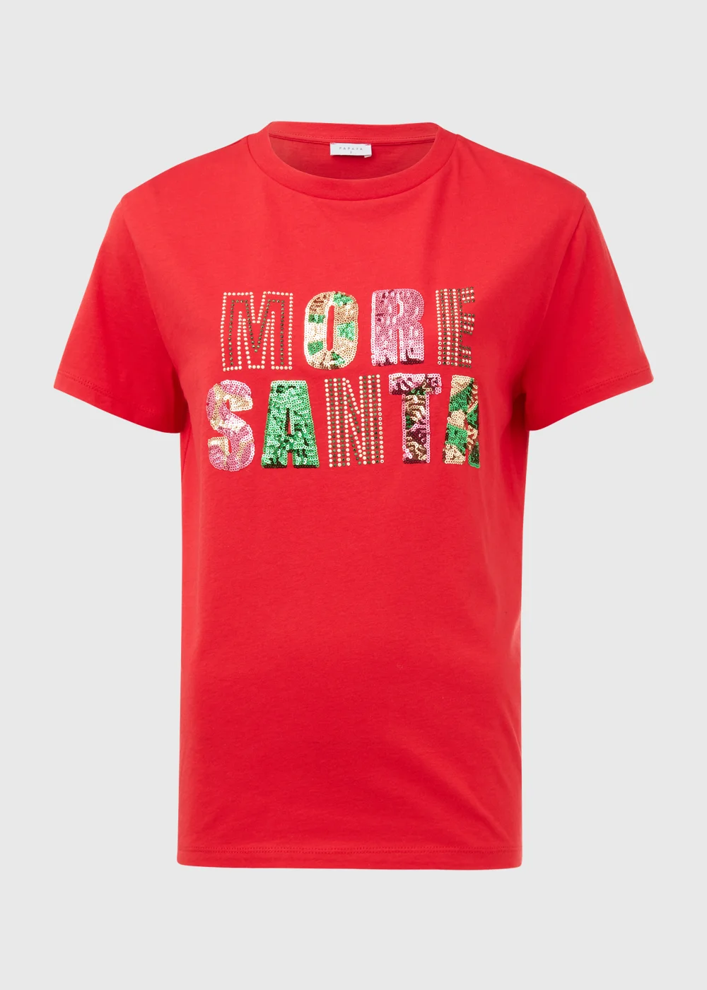 Red Santa Sequin T-Shirt - Size 8 Image 5
