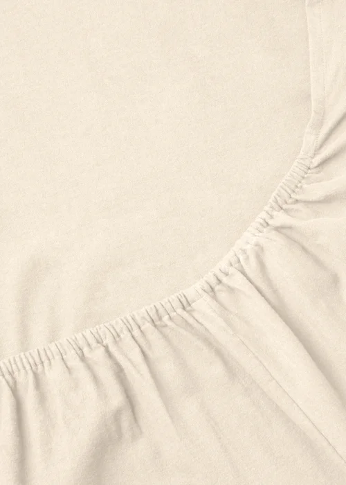 Cream Extra Deep Bed Sheet (180 Thread Count) - Single Image 2