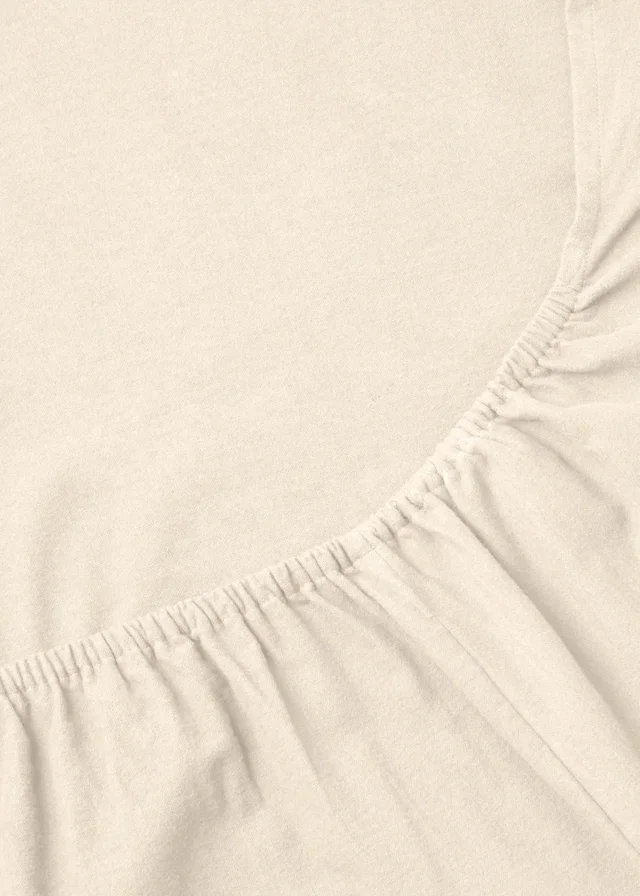Cream Extra Deep Bed Sheet (180 Thread Count)