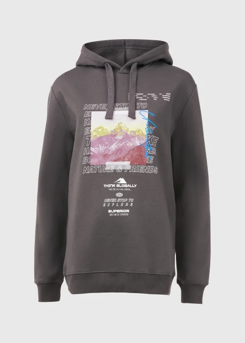 US Athletic Charcoal Print Oversized Hoodie - XS Image 5