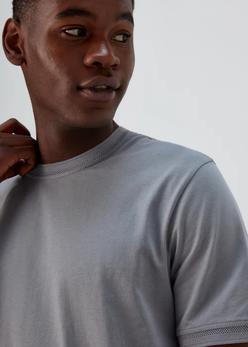 Grey Trim Smart T-Shirt - Small Image 3