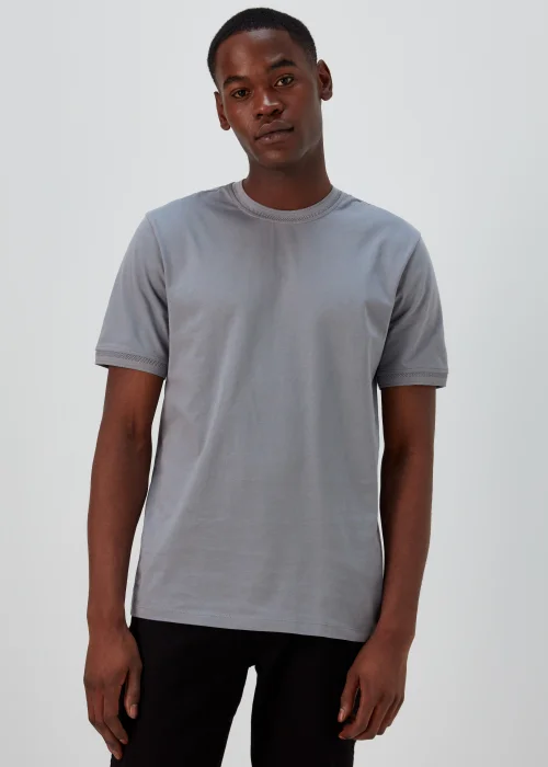 Grey Trim Smart T-Shirt - Small Image 1