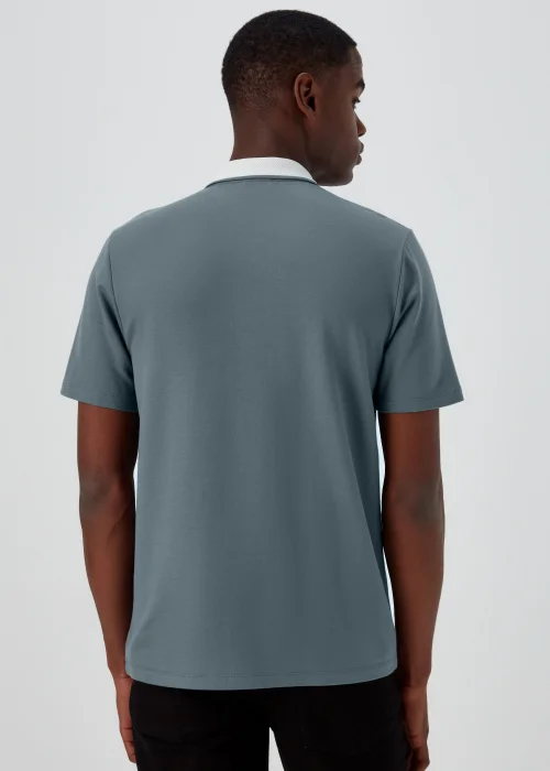 Charcoal Smart Half Zip Polo Shirt - S Image 2