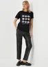 Black Lips Love More Slogan T-Shirt - 8 Image 4
