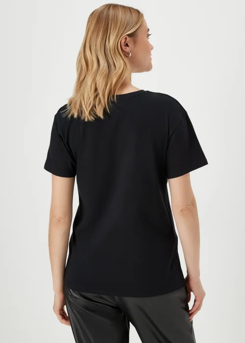 Black Lips Love More Slogan T-Shirt - 8 Image 2