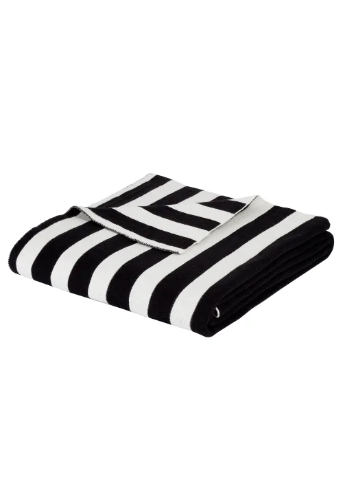 Style Sisters Knitted Stripe Cotton Throw (150x180cm) - One Size Image 3