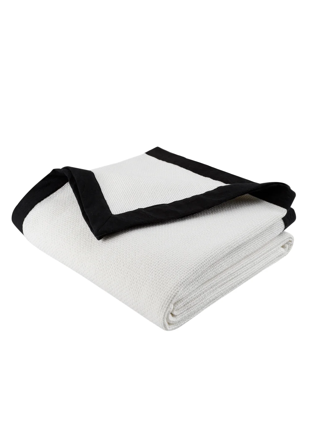 Style Sisters Monochrome Waffle Cotton Throw (150x220cm) - 150 x 220cm Image 2