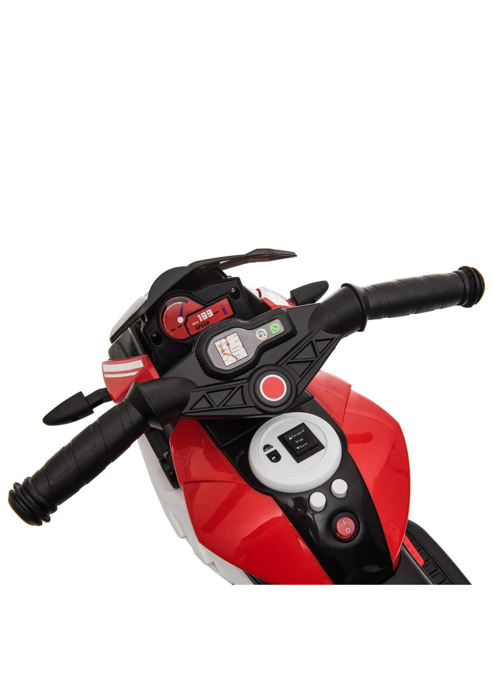 HOMCOM Kids Electric Motorcycle Ride-On Toy 6V Battery with Music, Horn and Lights (Red) - No Size Image 4