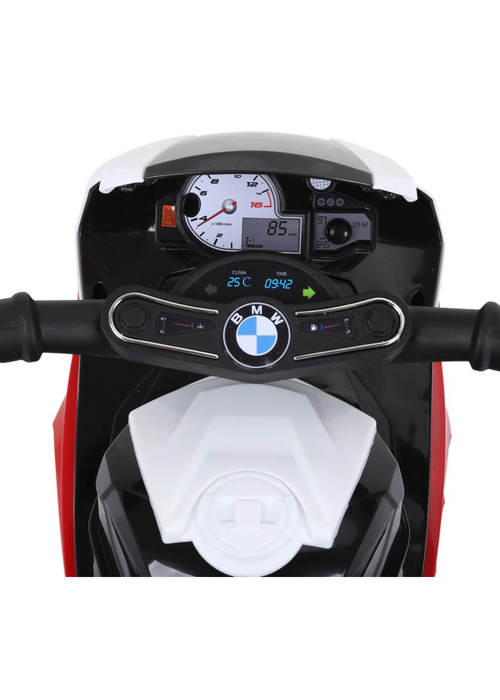 HOMCOM Electric Kids Ride on Motorcycle BMW Liscensed with Headlights and Music (Red) - No Size Image 5
