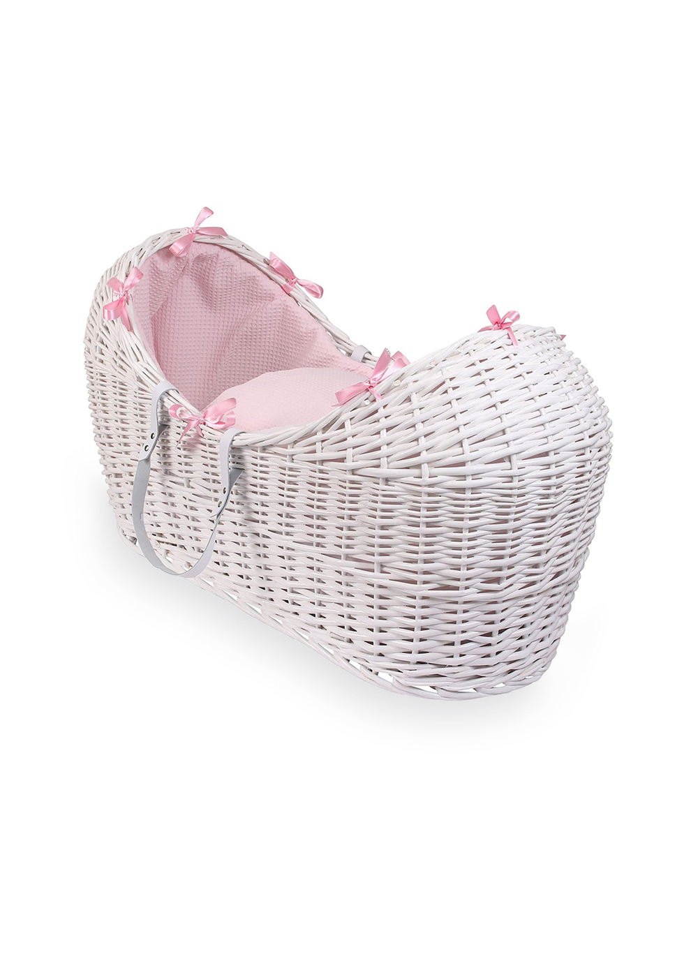 Clair de Lune Pink Waffle White Wicker Noah Pod ® - One Size Image 1