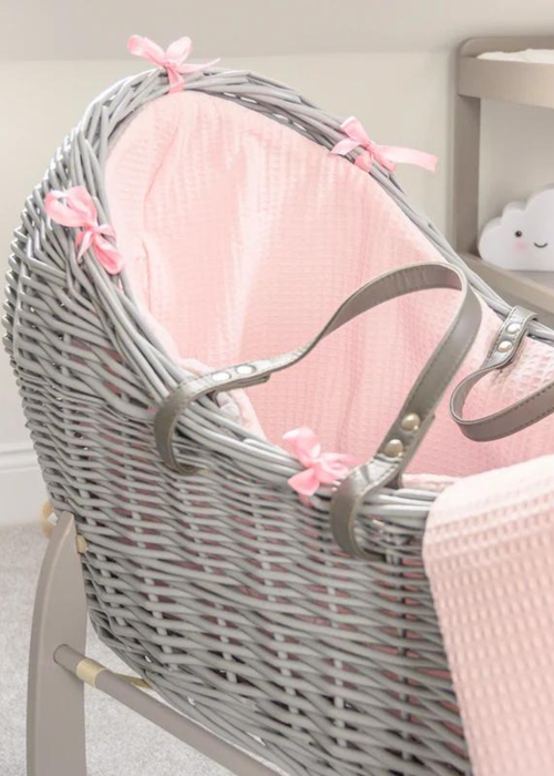 Clair de Lune Pink Waffle Grey Wicker Noah Pod ® - One Size Image 2