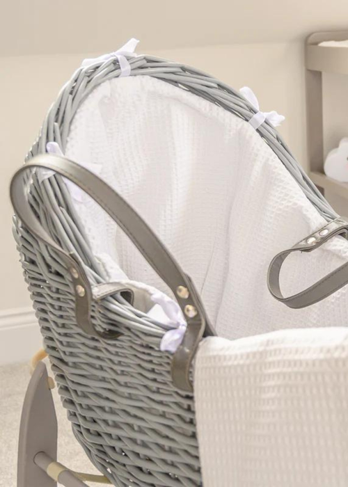 Clair de Lune White Waffle Grey Wicker Noah Pod ® - One Size Image 2