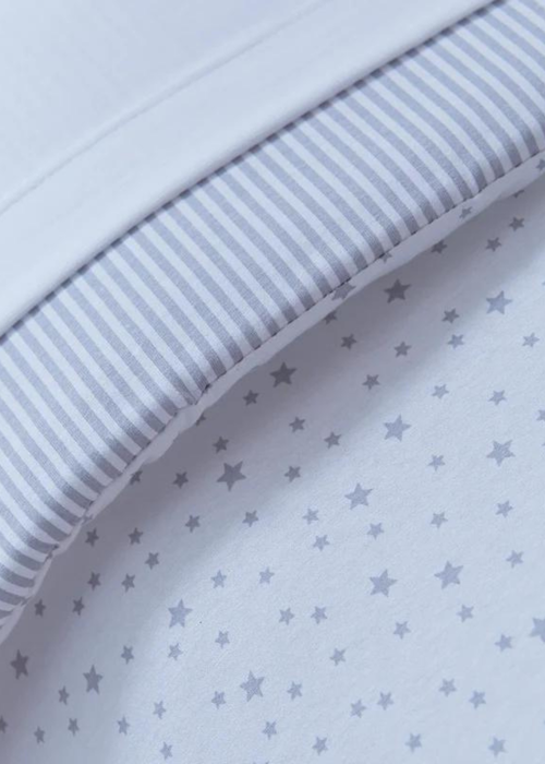 Clair de Lune 2 Pack Stars & Stripes Fitted Cot Bed Sheets - One Size Image 2