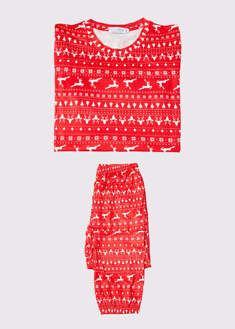 In the Style Jac Jossa Red Reindeer Jersey Pyjama Set - Medium Image 1