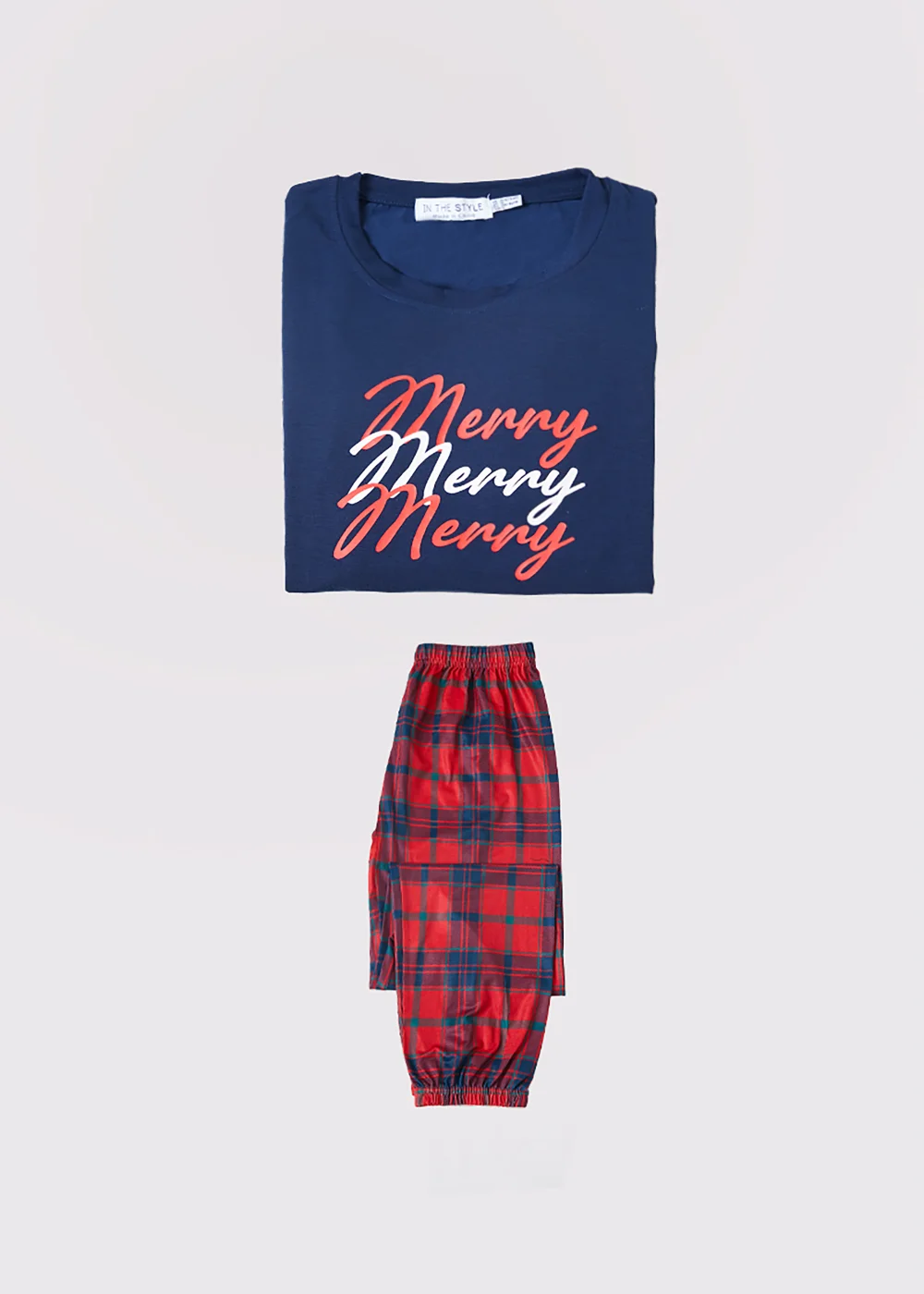 In the Style Kids Jac Jossa Red Merry Tartan Jersey Set (2-16yrs) - Age 15 - 16 Years Image 1