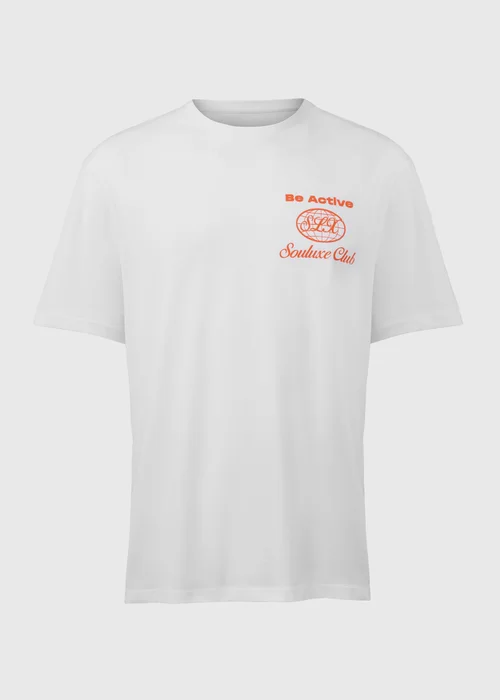 Souluxe White Be Active Print Sports T-Shirt - S Image 5