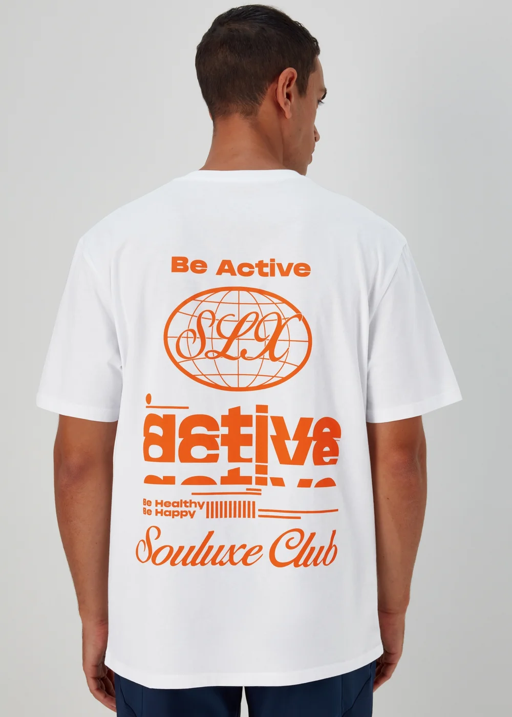 Souluxe White Be Active Print Sports T-Shirt - S Image 2