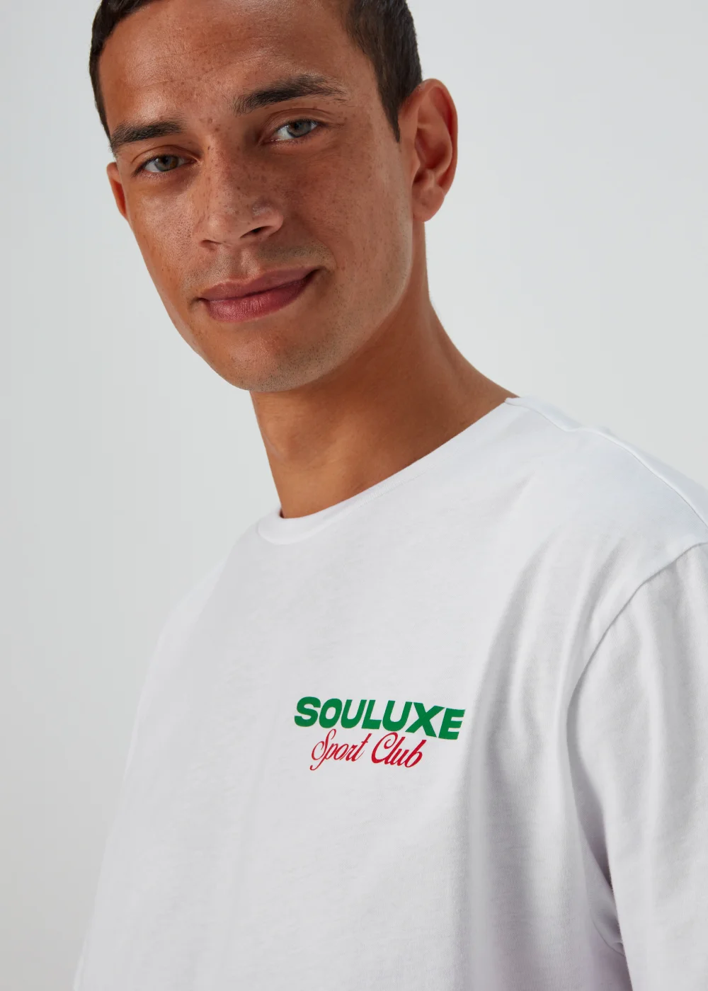 Souluxe White Print Sports T-Shirt - S Image 3