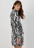 Black & White Belted Dress - 8 Image 2