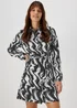 Black & White Belted Dress - 8 Image 1